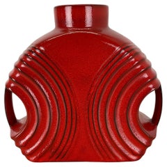 Vintage Large red abstract vase object by Cari Zalloni for Steuler, Germany, 1970s