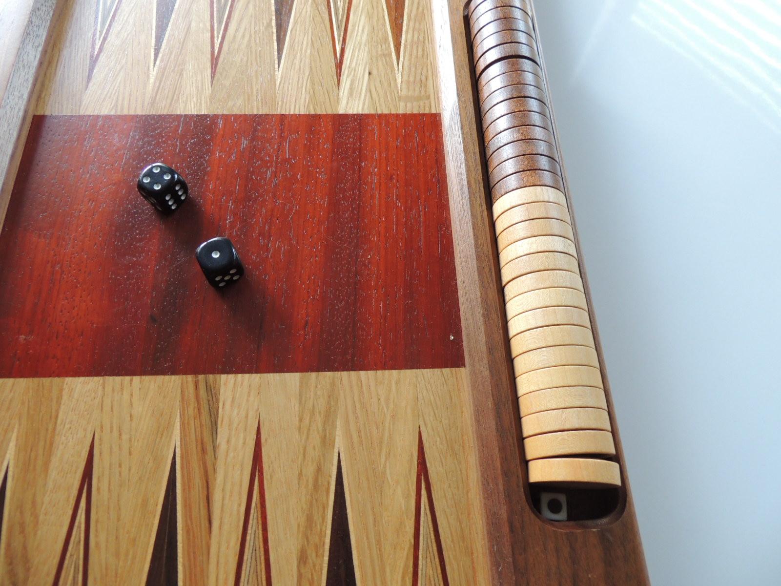 inlaid backgammon board