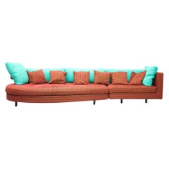 Large Red and Green Sofa 'Sity' by Antonio Citterio B & B Italia, 1986
