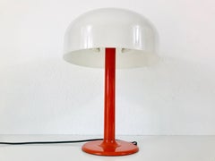 Large Red and White Mushroom Table Lamp, 1970s