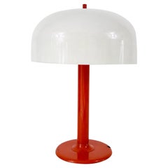 Large Red and White Mushroom Table Lamp, 1970s