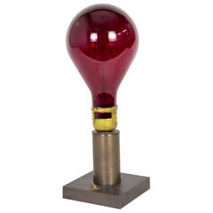 Large Red Antique Light Bulb Lamp