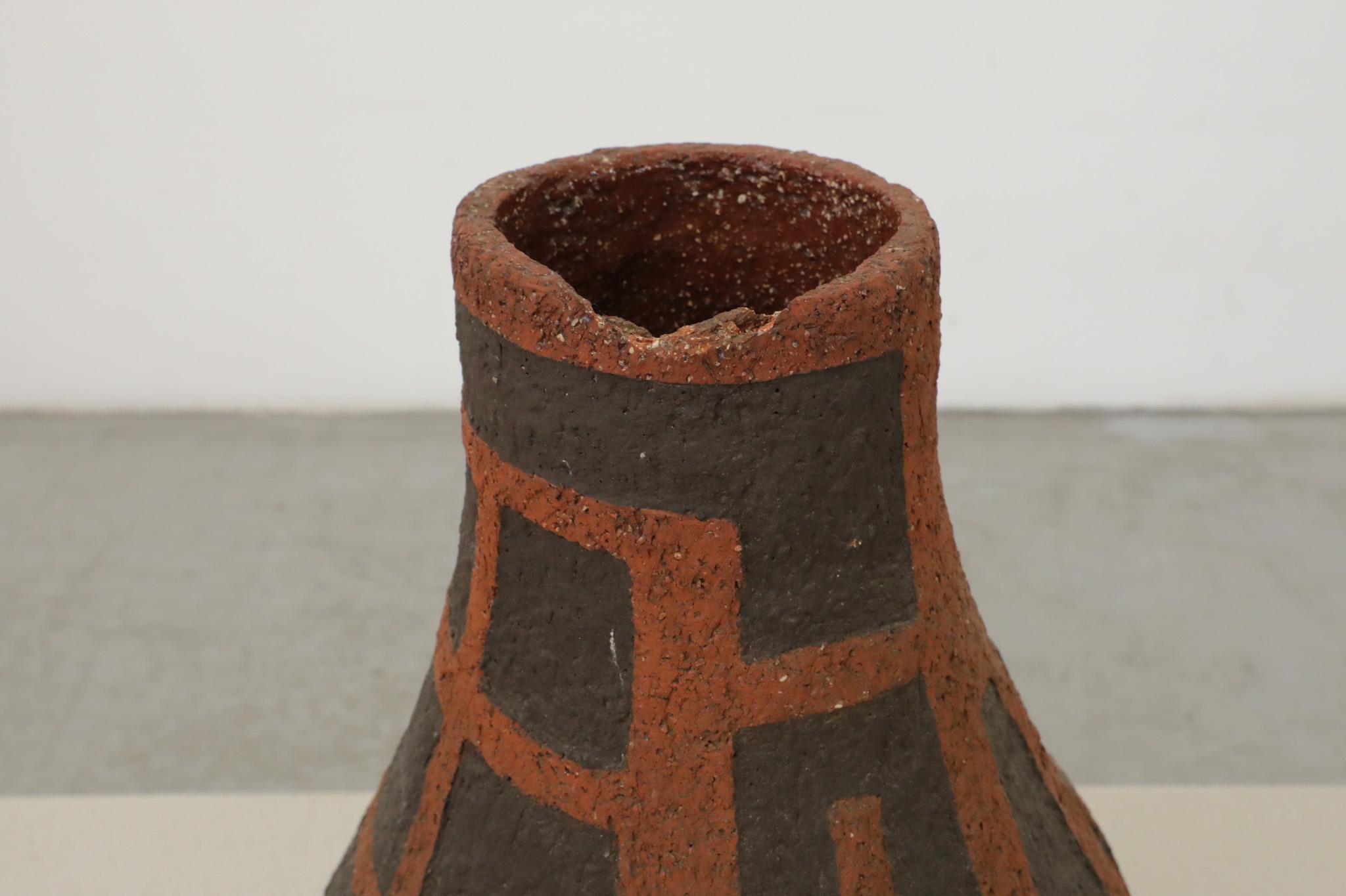 Large Red & Brown Ceramic Carstens Tönniehof Vase by Heukeroth & Siery For Sale 3