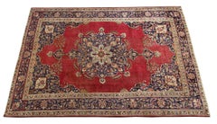 Large Red Carpet Wool Oriental Rug Handwoven Living Room Rug