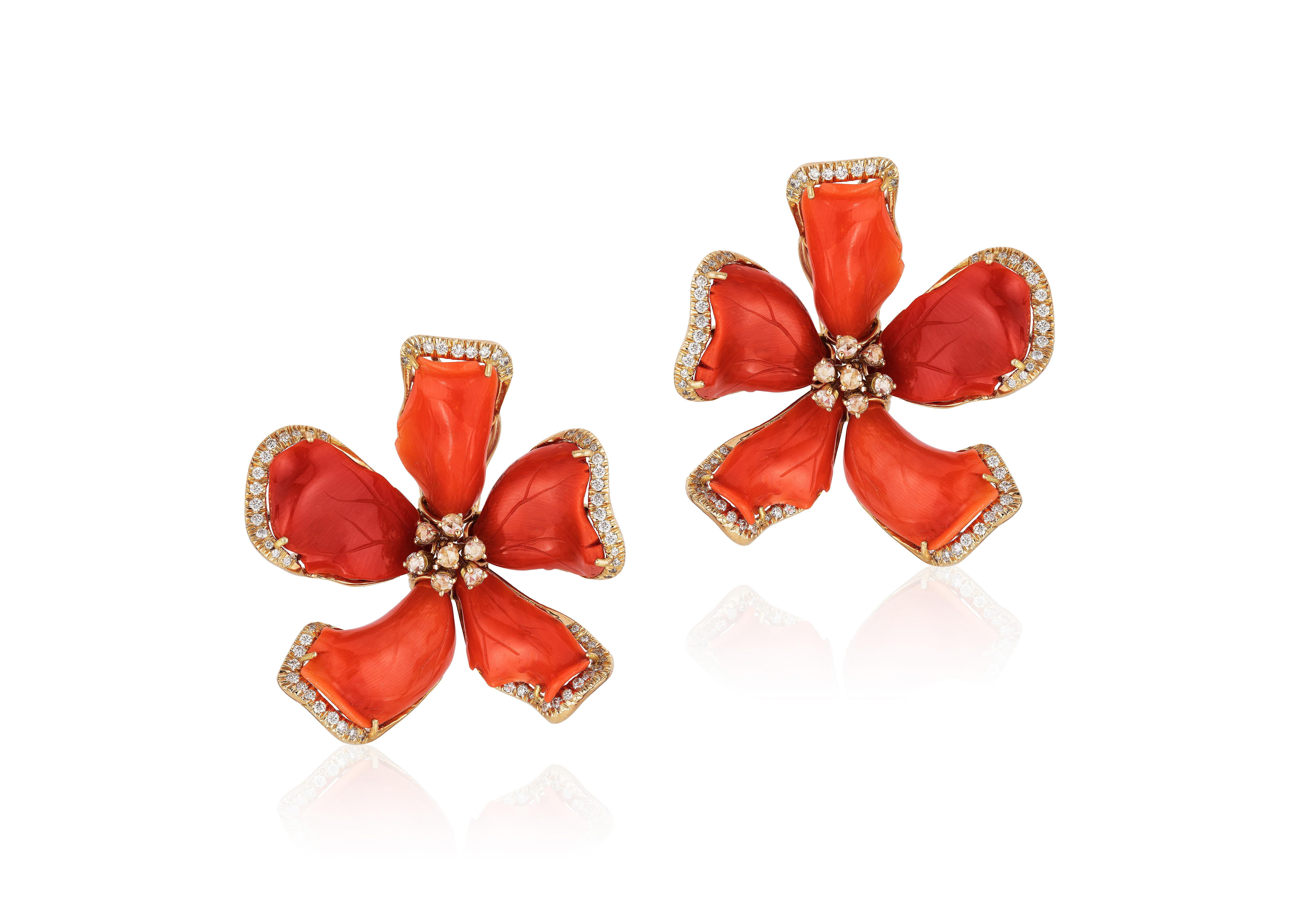 large red stud earrings