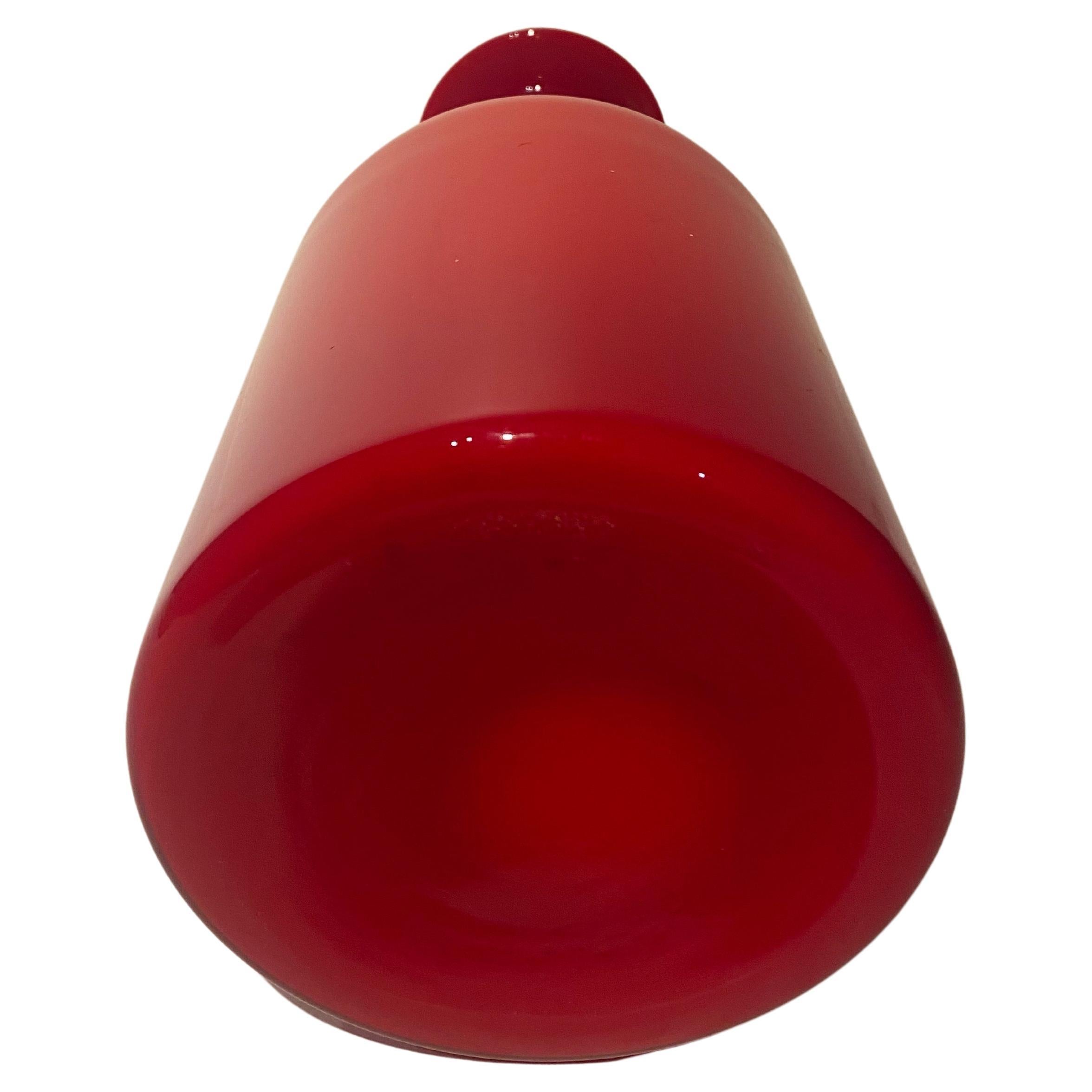 Large Red Danish Mid Century  Gulvase by Otto Brauer for Holmegaard In Excellent Condition For Sale In London, GB