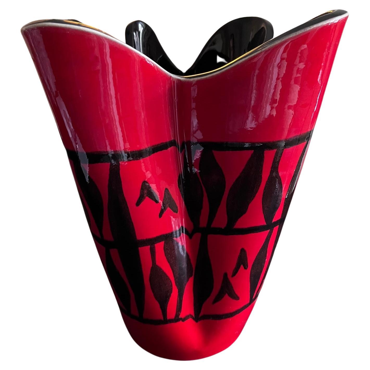 Große rote Elchinger-Vase 