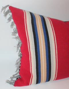Large Red Eye Dazzler Pillow with Fringe
