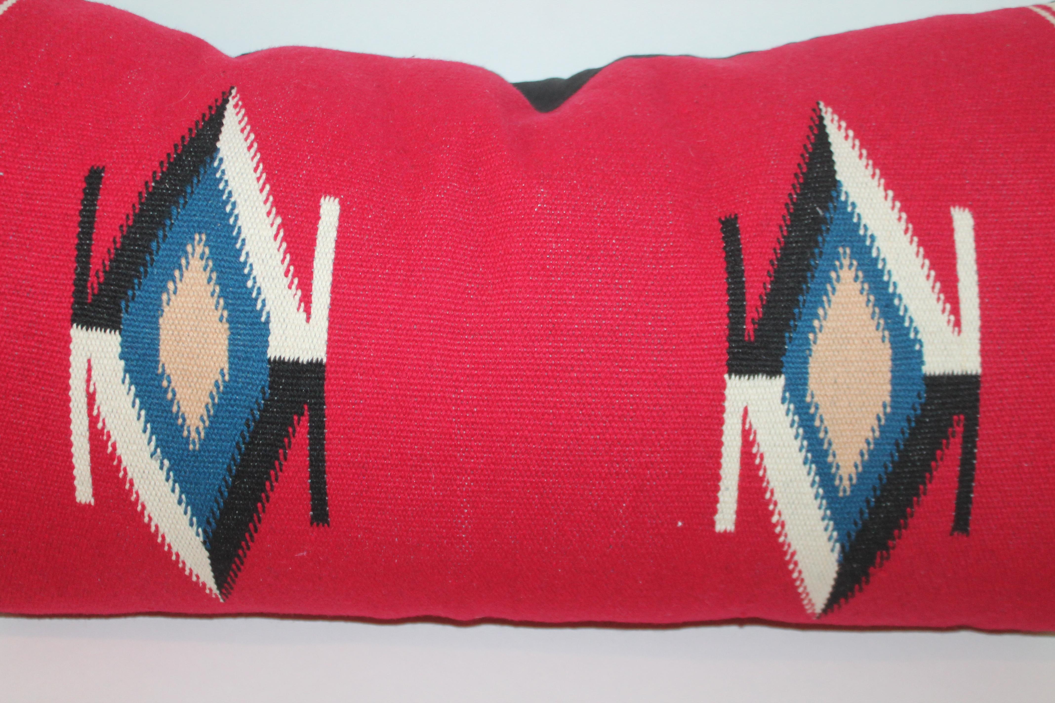 Adirondack Large Red Eye Dazzler Pillow with Fringe For Sale