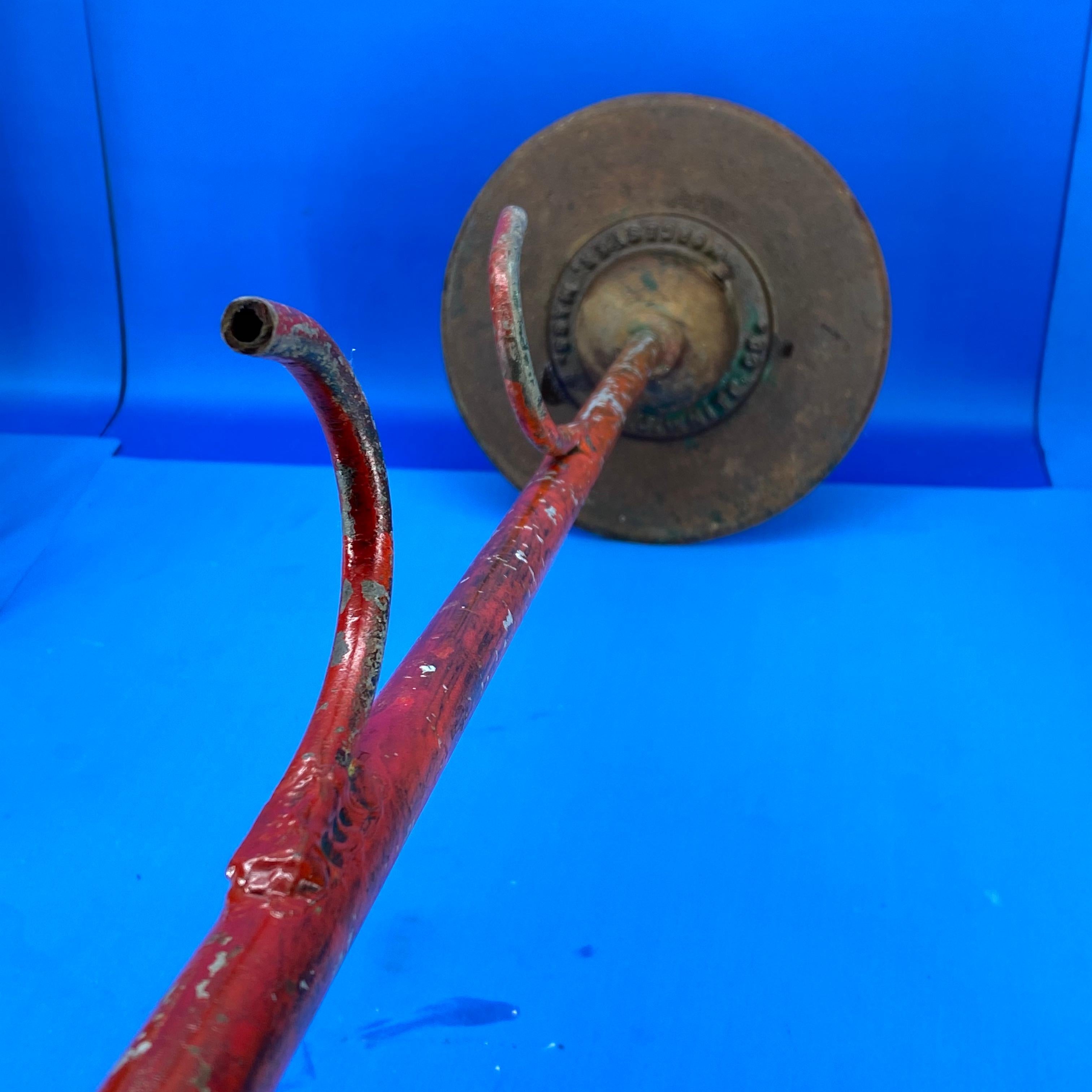 Large Red Industrial Metal Floor Lamp By O. C. White 7