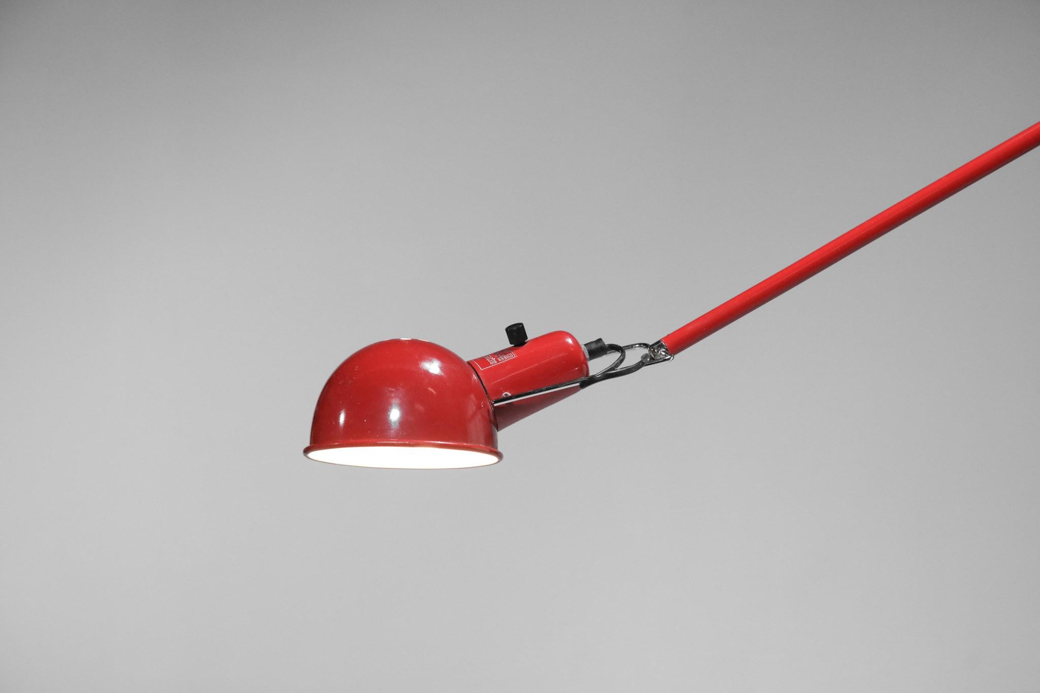 Mid-20th Century Large Red Italian Wall Lamp by Arteluce by Paolo Rizzato, 1980's F375