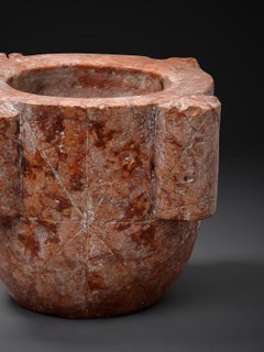 Large Red Marble Mortar '18th Century, North Italy'