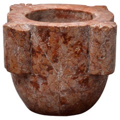 Large Red Marble Mortar '18th Century, North Italy'