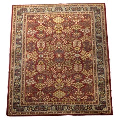 Large Red Persian Floral Rug 117.3 x 78.7 Inches