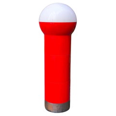Große rote Kunststofflampe, 1970er Jahre, zugeschrieben Gae Aulenti