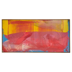 Large Red Yellow and Blue Abstract Painting "Workable Conjecture" by John Link