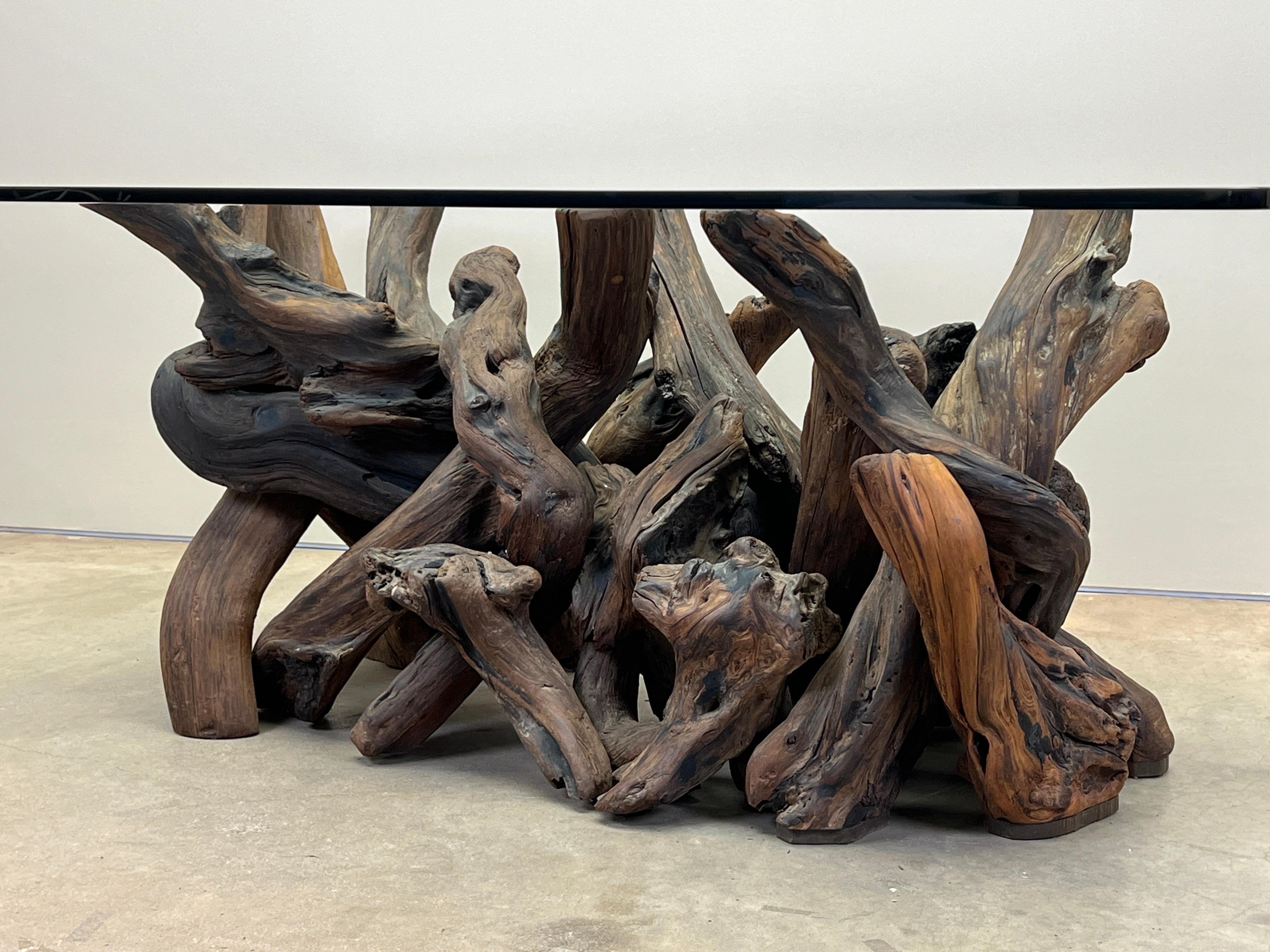 Large Redwood Burl Dining Table en vente 5