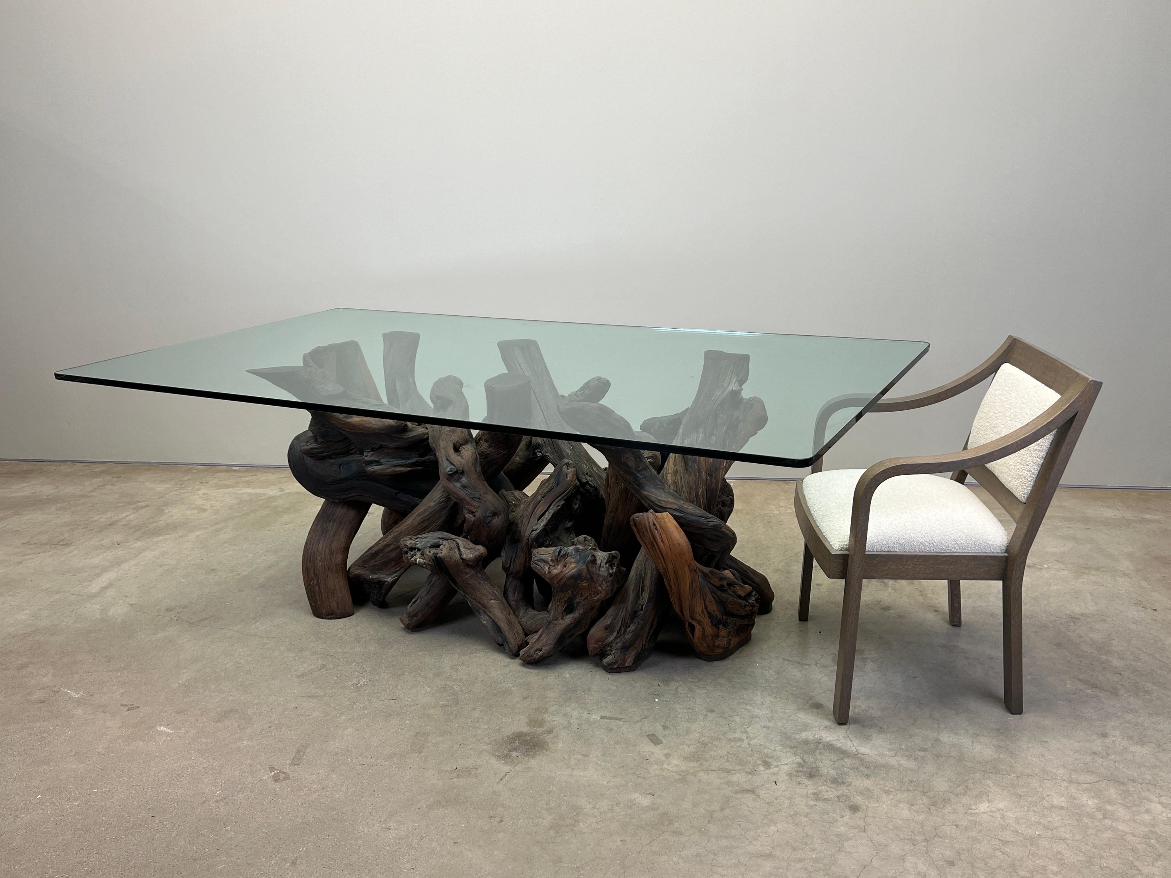 Large Redwood Burl Dining Table en vente 8