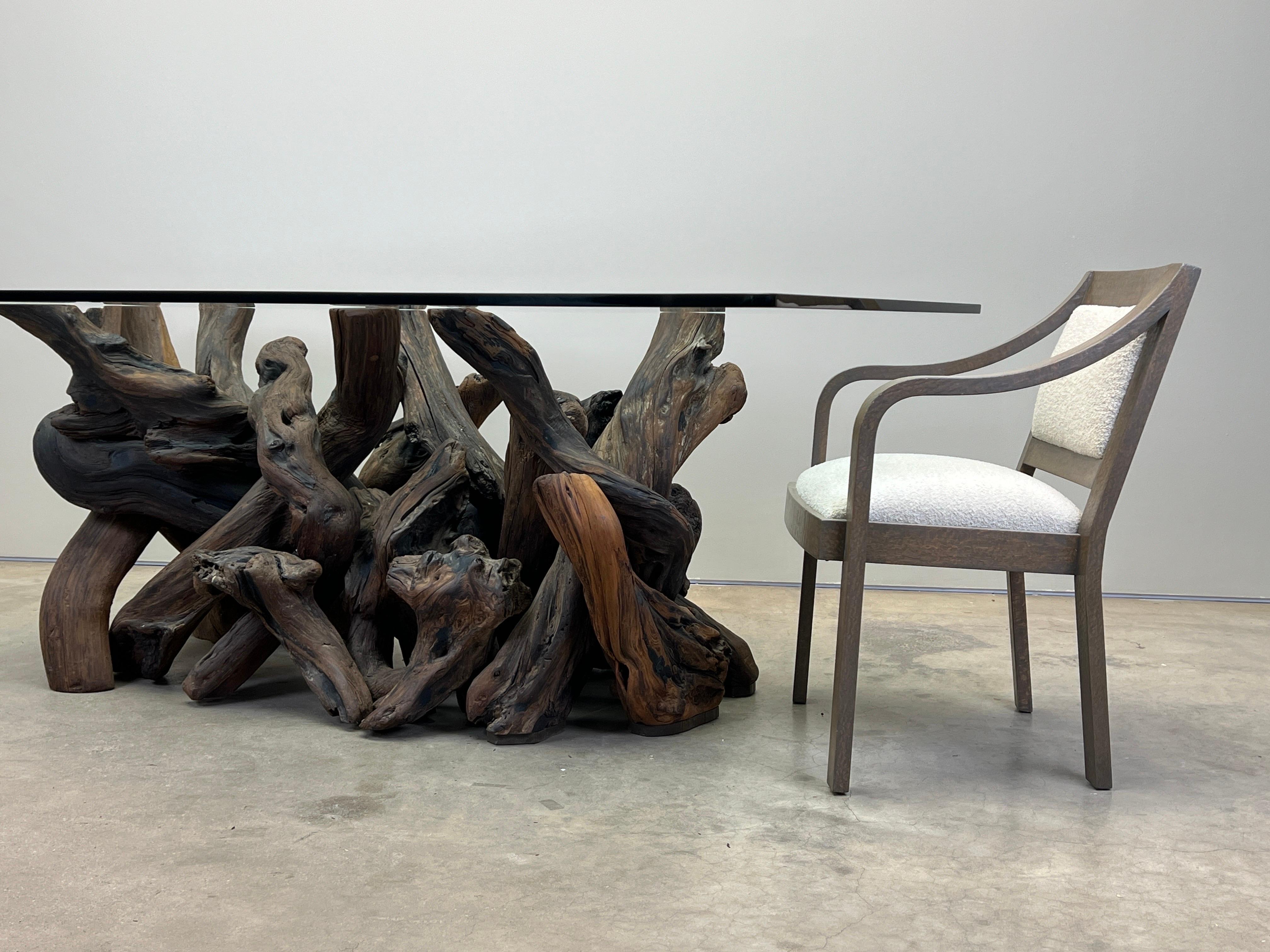 Large Redwood Burl Dining Table en vente 9