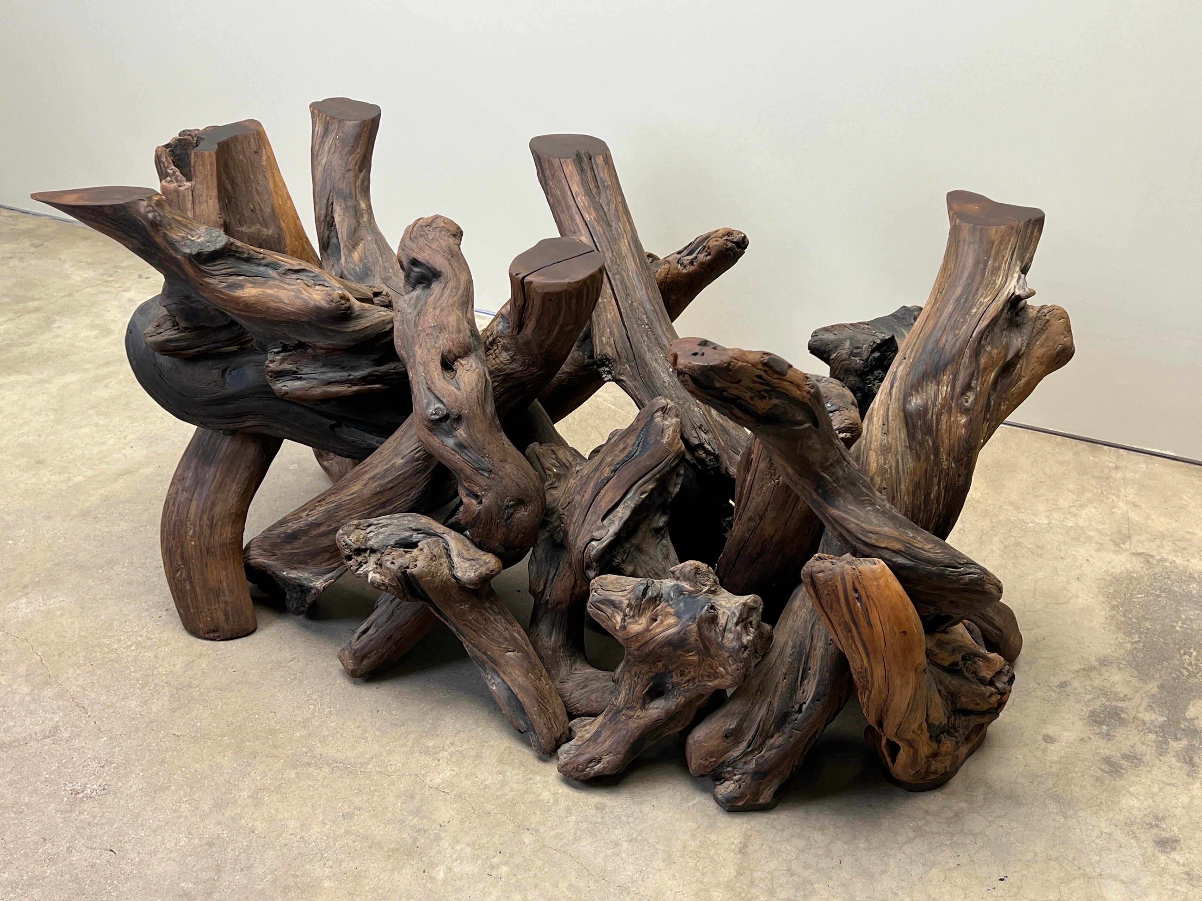 Large Redwood Burl Dining Table en vente 10