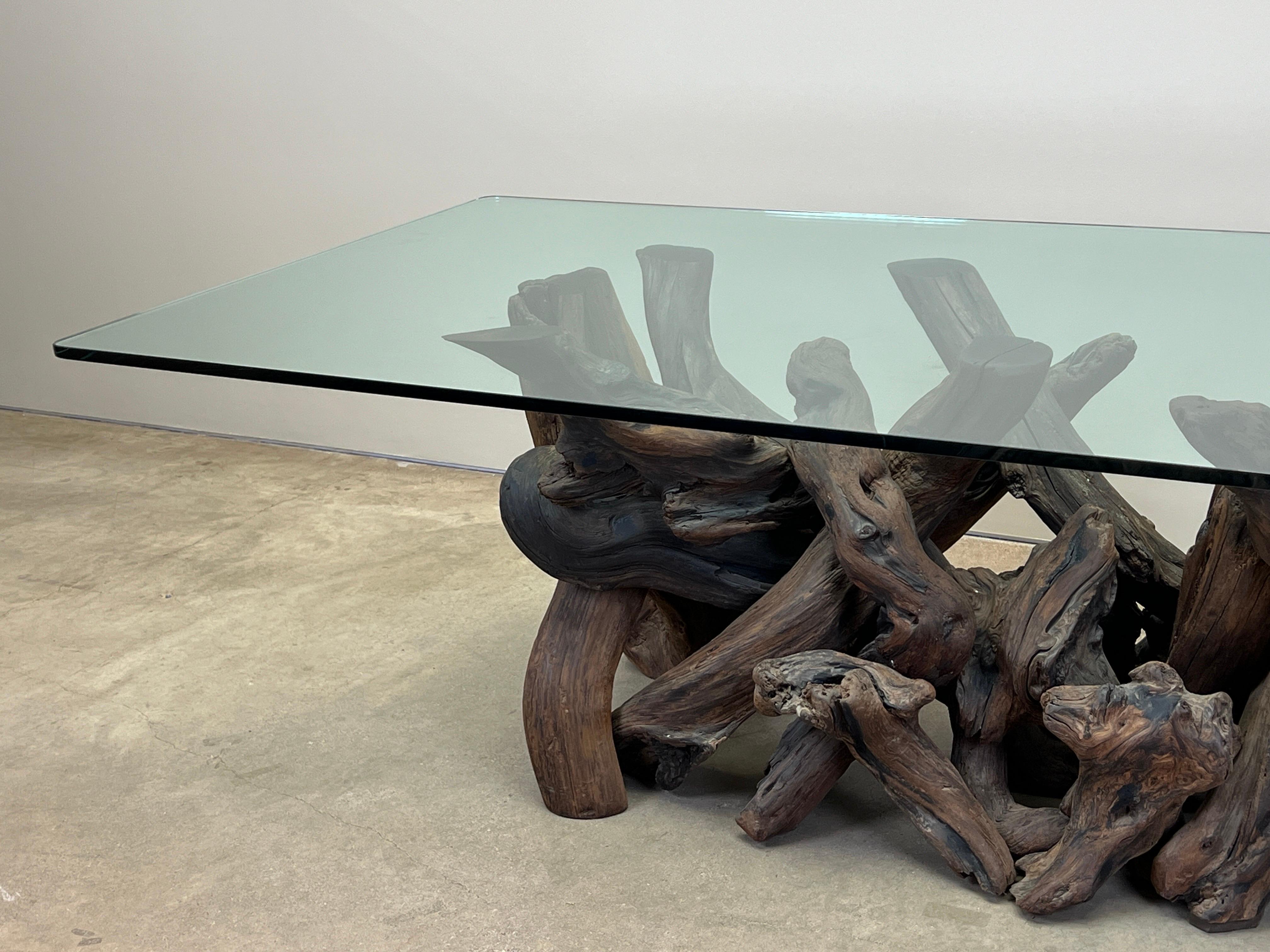 Fin du 20e siècle Large Redwood Burl Dining Table en vente