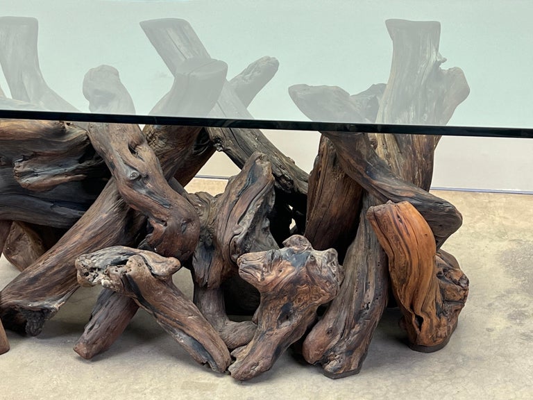 Large Redwood Burl Dining Table For Sale at 1stDibs