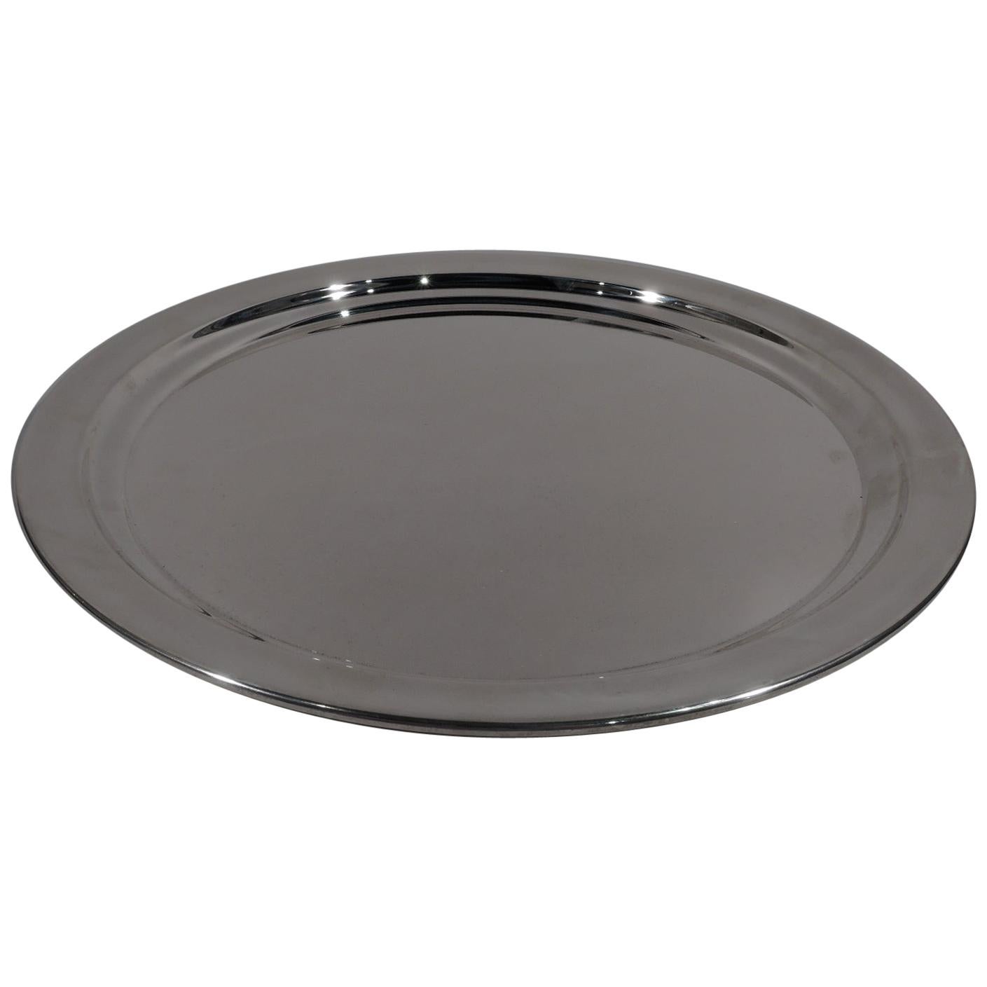 Large Reed 
Barton Sterling Silver Round Party Platter Tray