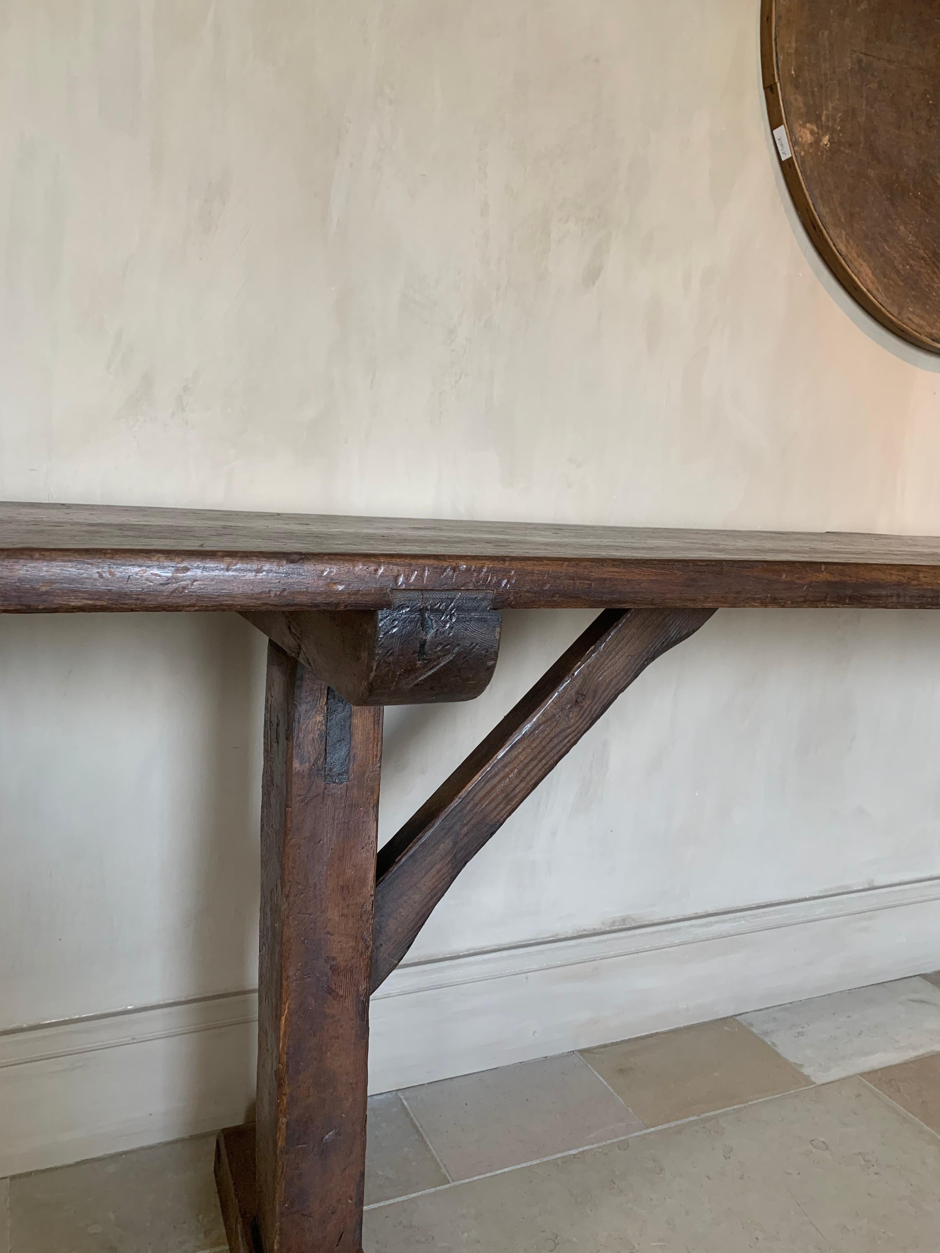 19th Century Large Refectory Console Table