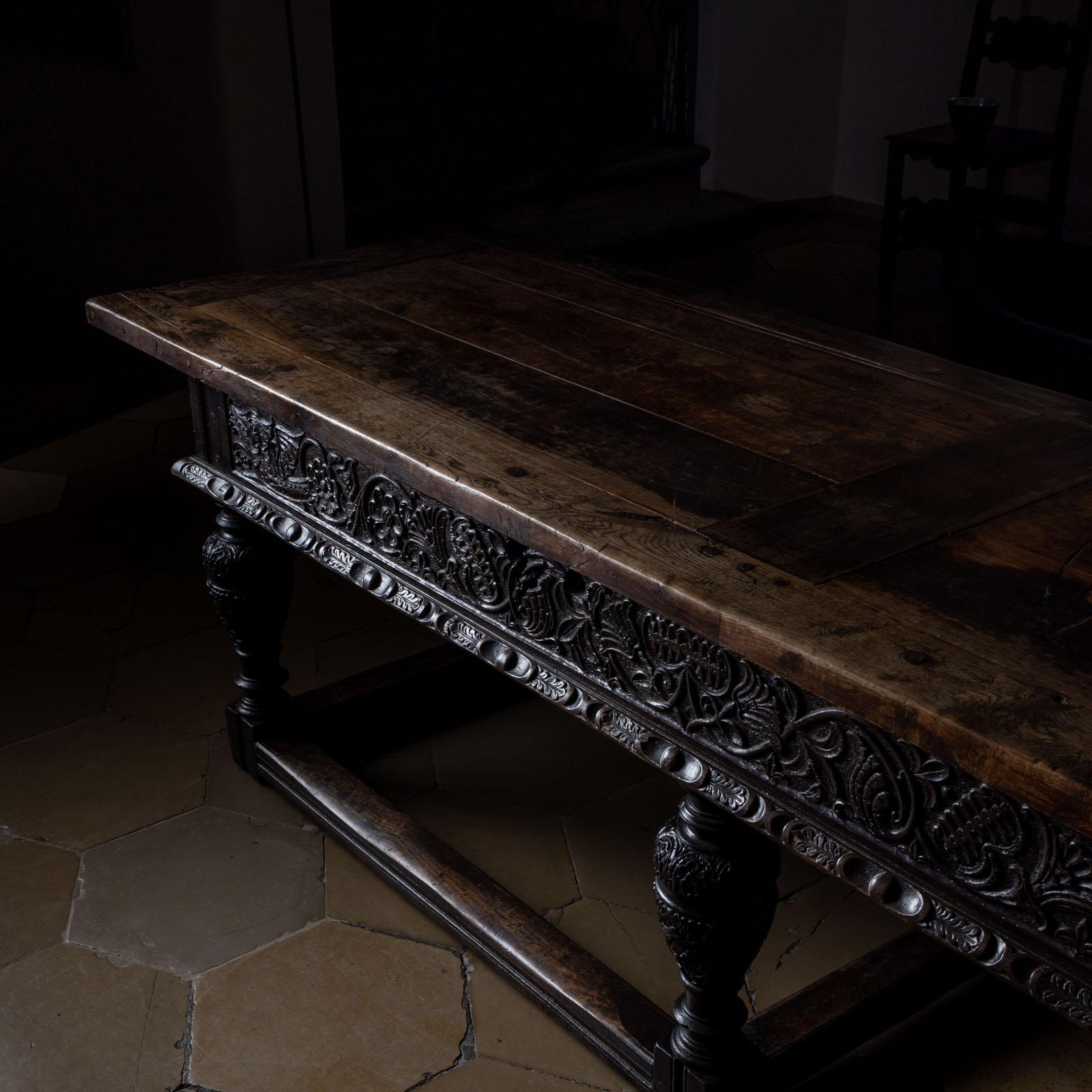 European Large Refectory Dining Table, 18/19th Century For Sale