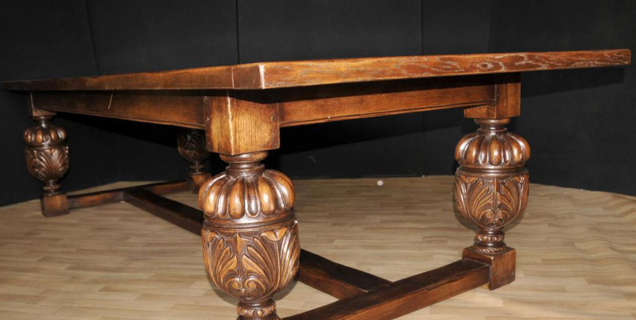 Large Refectory Table - French Farmhouse Oak Kitchen Dining Tables In Good Condition For Sale In Potters Bar, GB