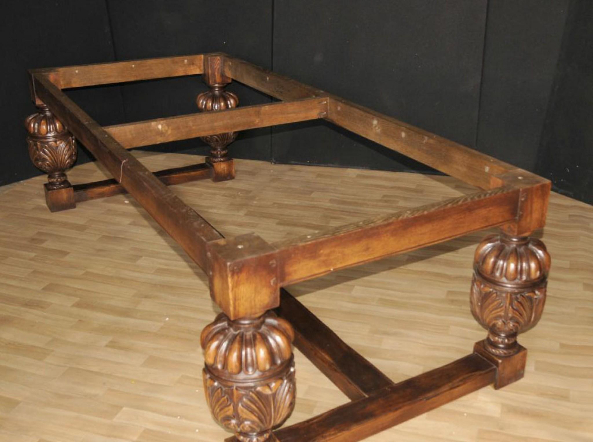 Large Refectory Table - French Farmhouse Oak Kitchen Dining Tables For Sale 2