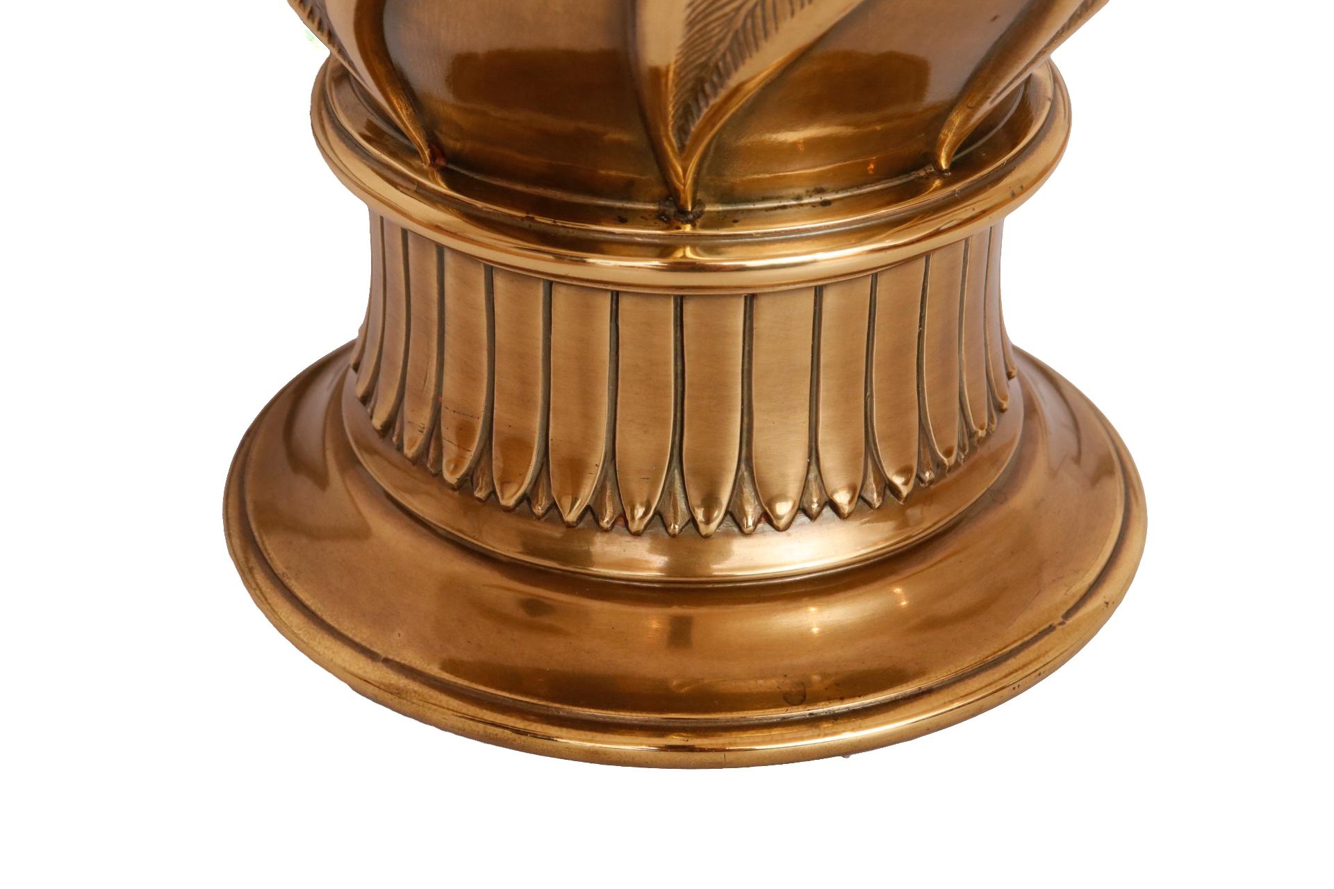 Large Regency Brass Table Lamp For Sale 1