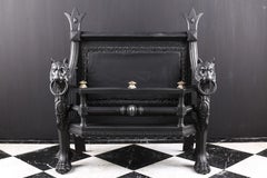 Large Regency Cast Iron Fire Basket Circa 1820