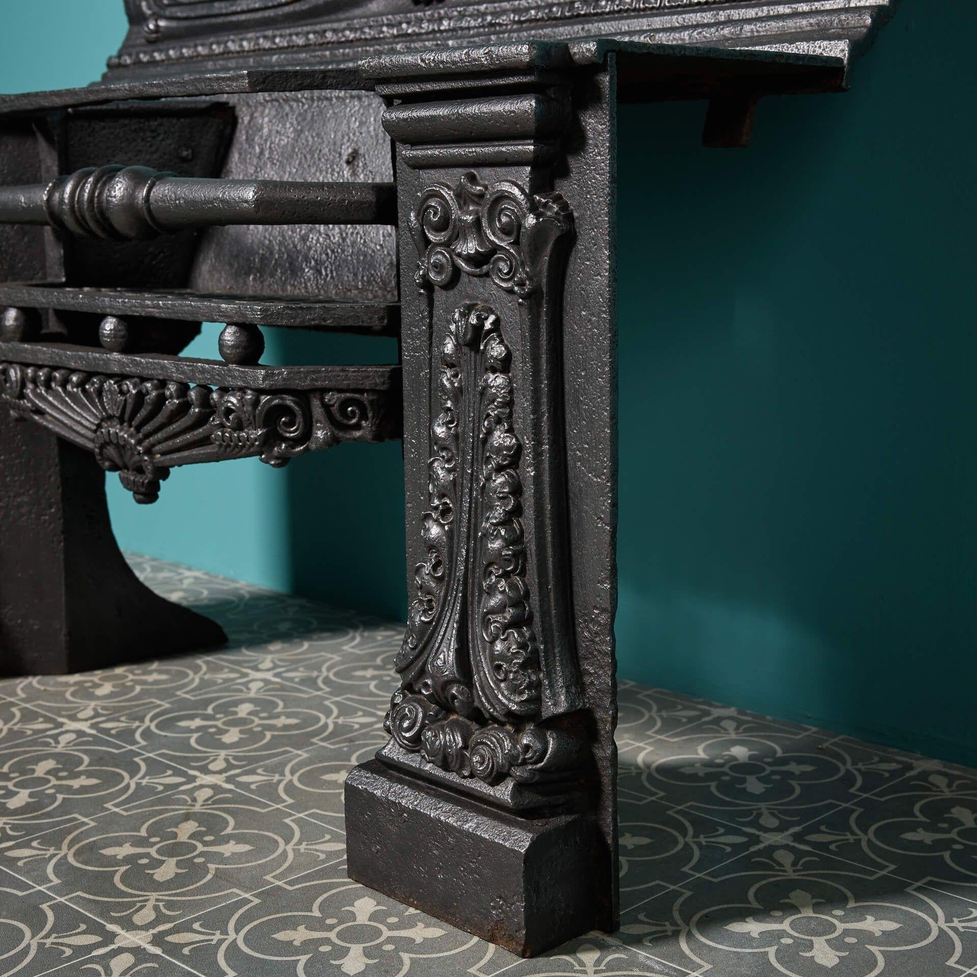 Large Regency Cast Iron Hob Grate For Sale 1