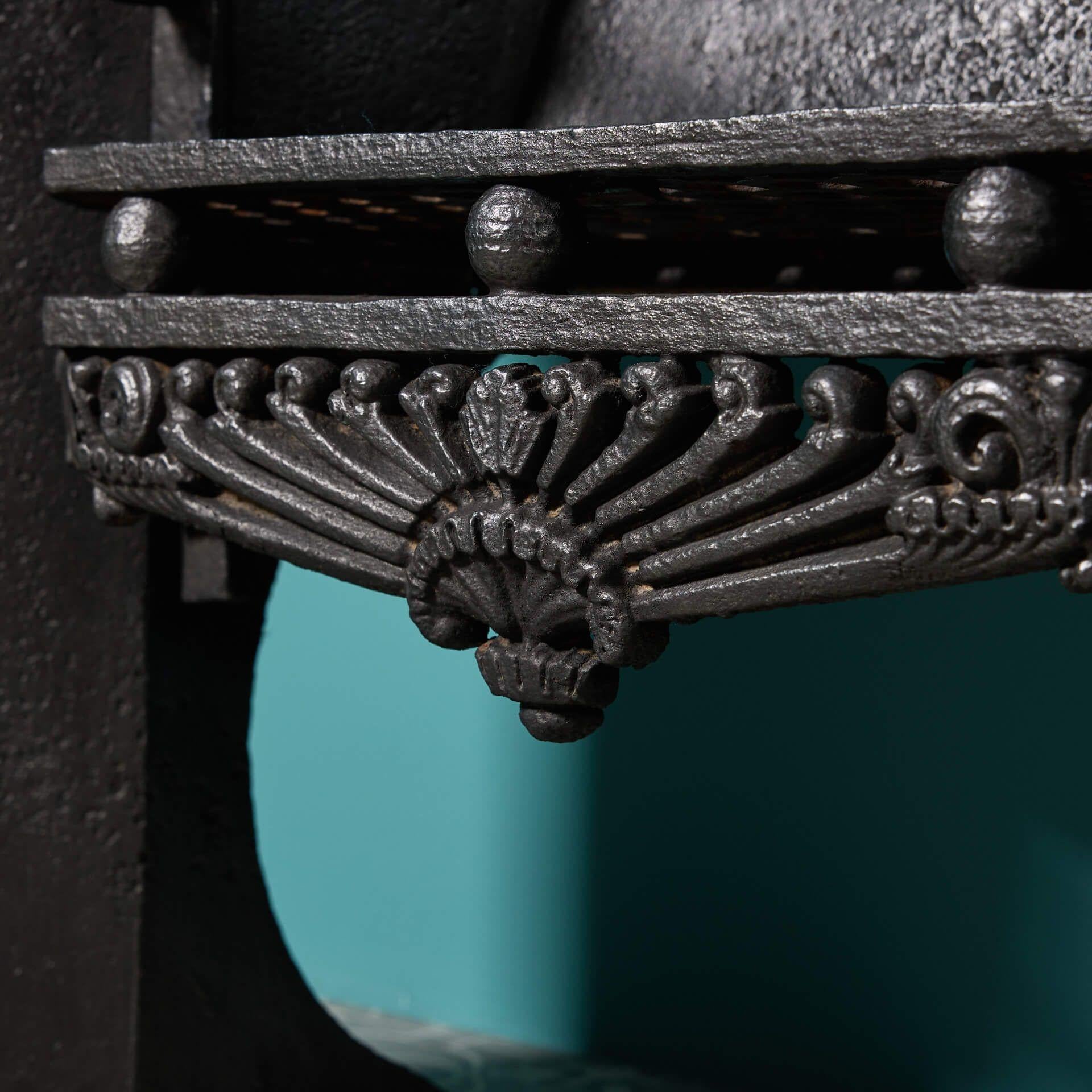 Large Regency Cast Iron Hob Grate For Sale 2