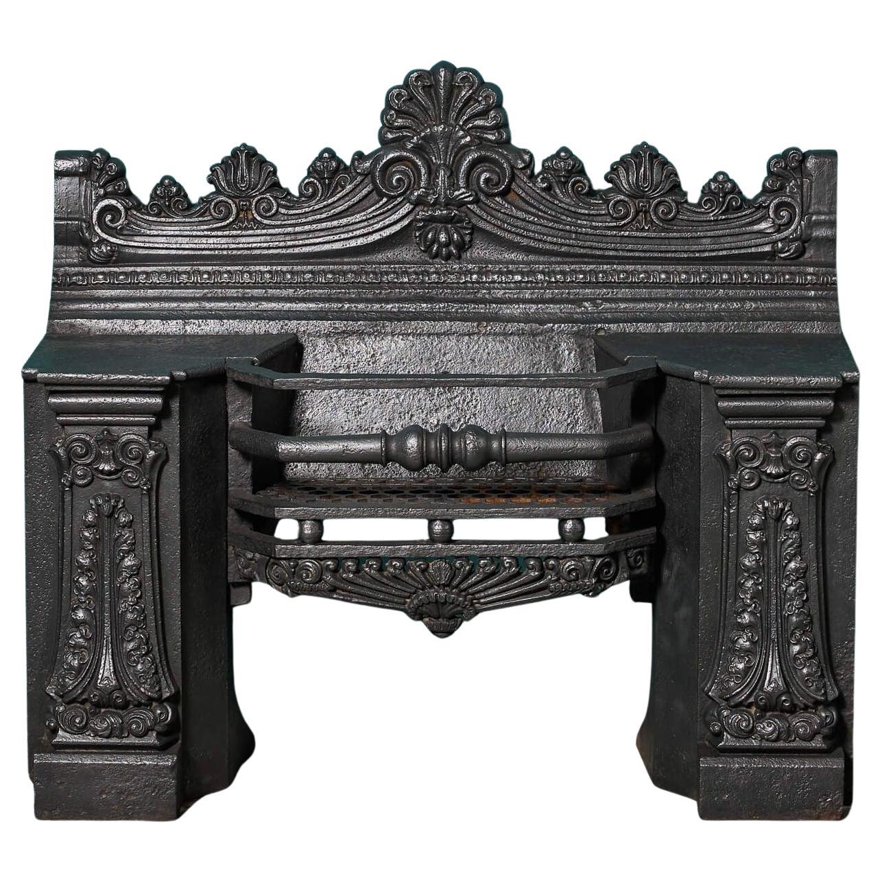 Large Regency Cast Iron Hob Grate