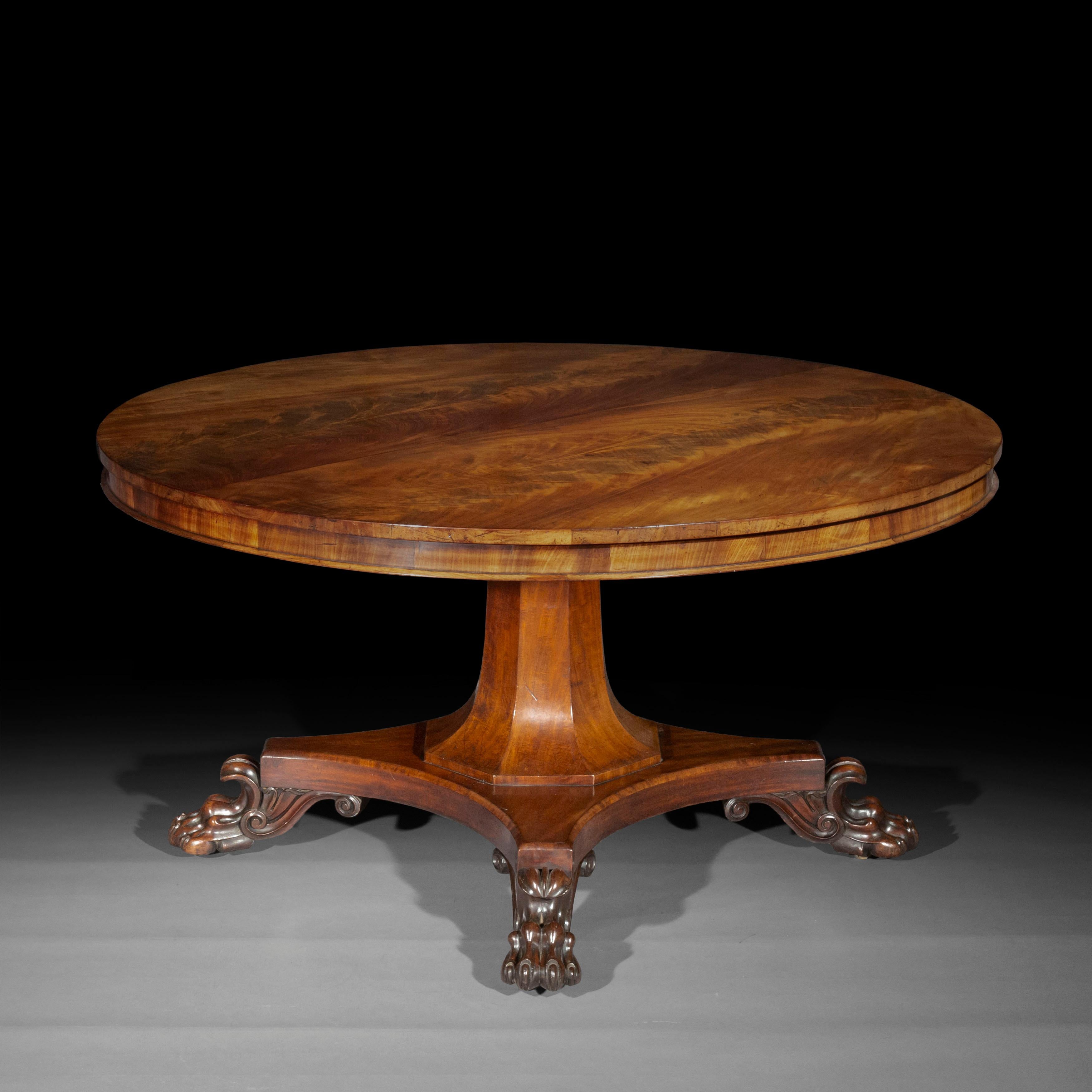 Large Regency Centre Table or Dining Table for Six 7