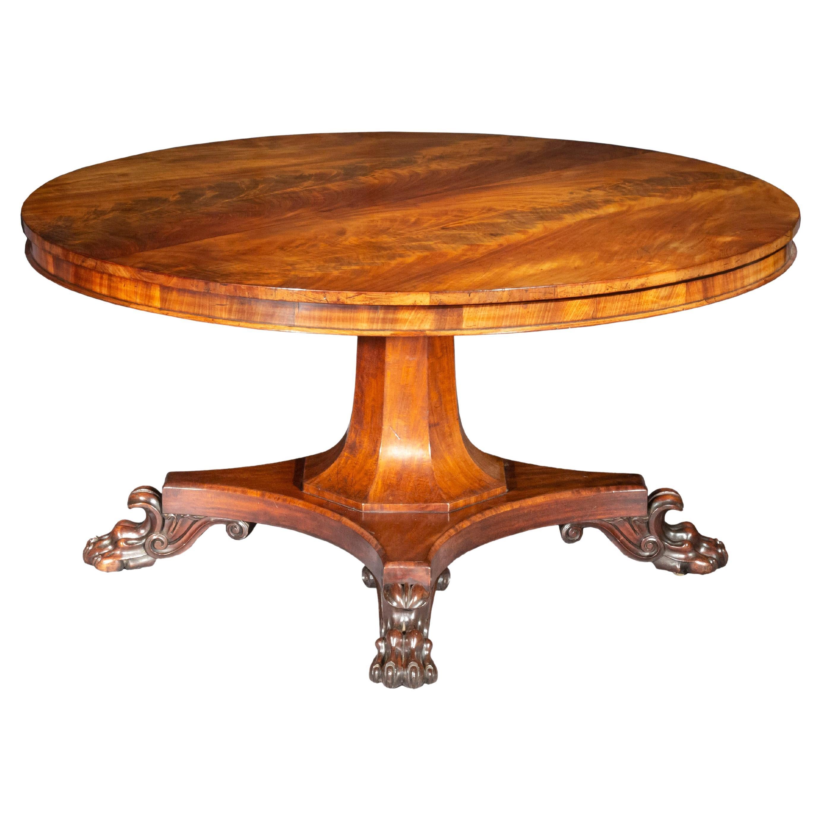 Large Regency Centre Table or Dining Table for Six 5