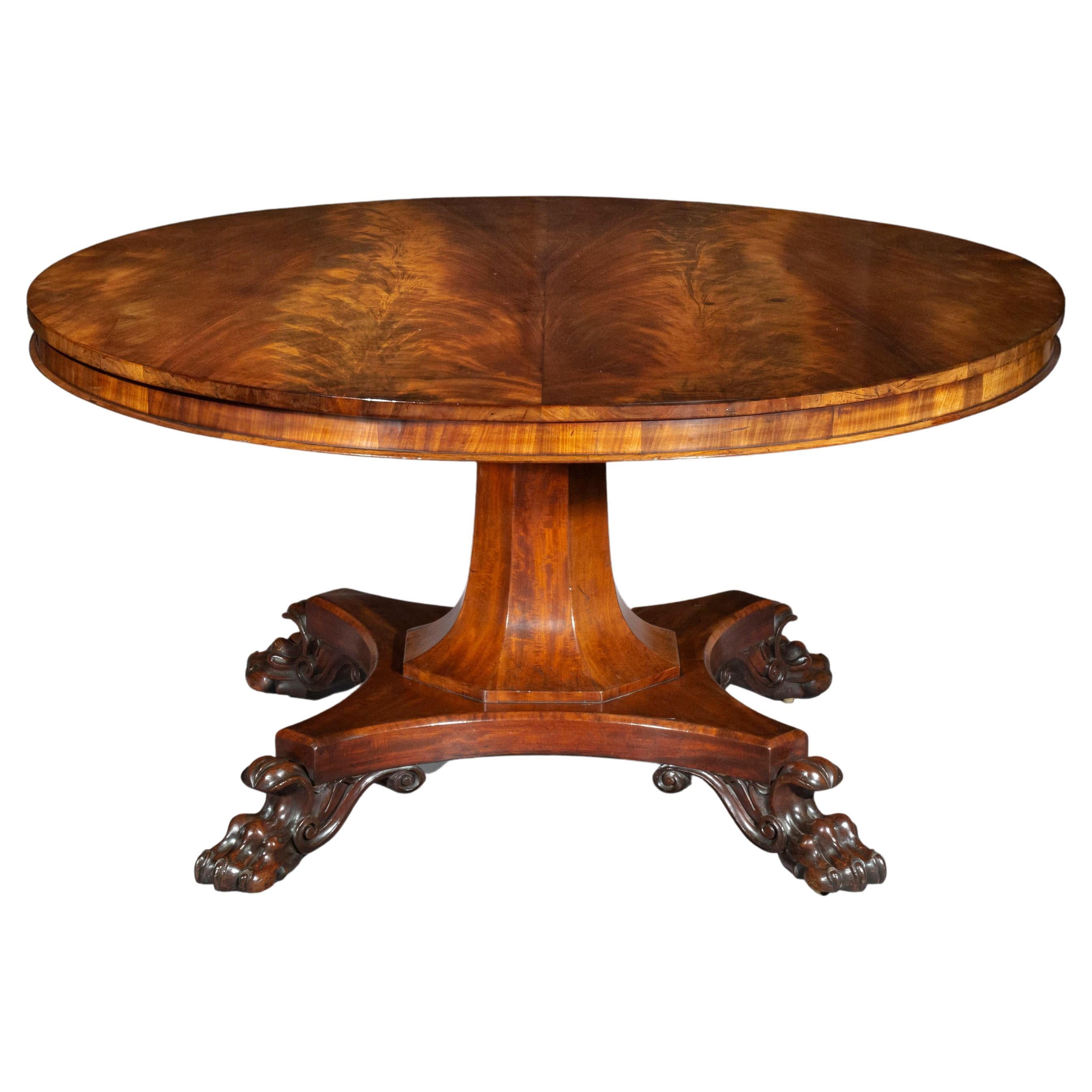 Large Regency Centre Table or Dining Table for Six