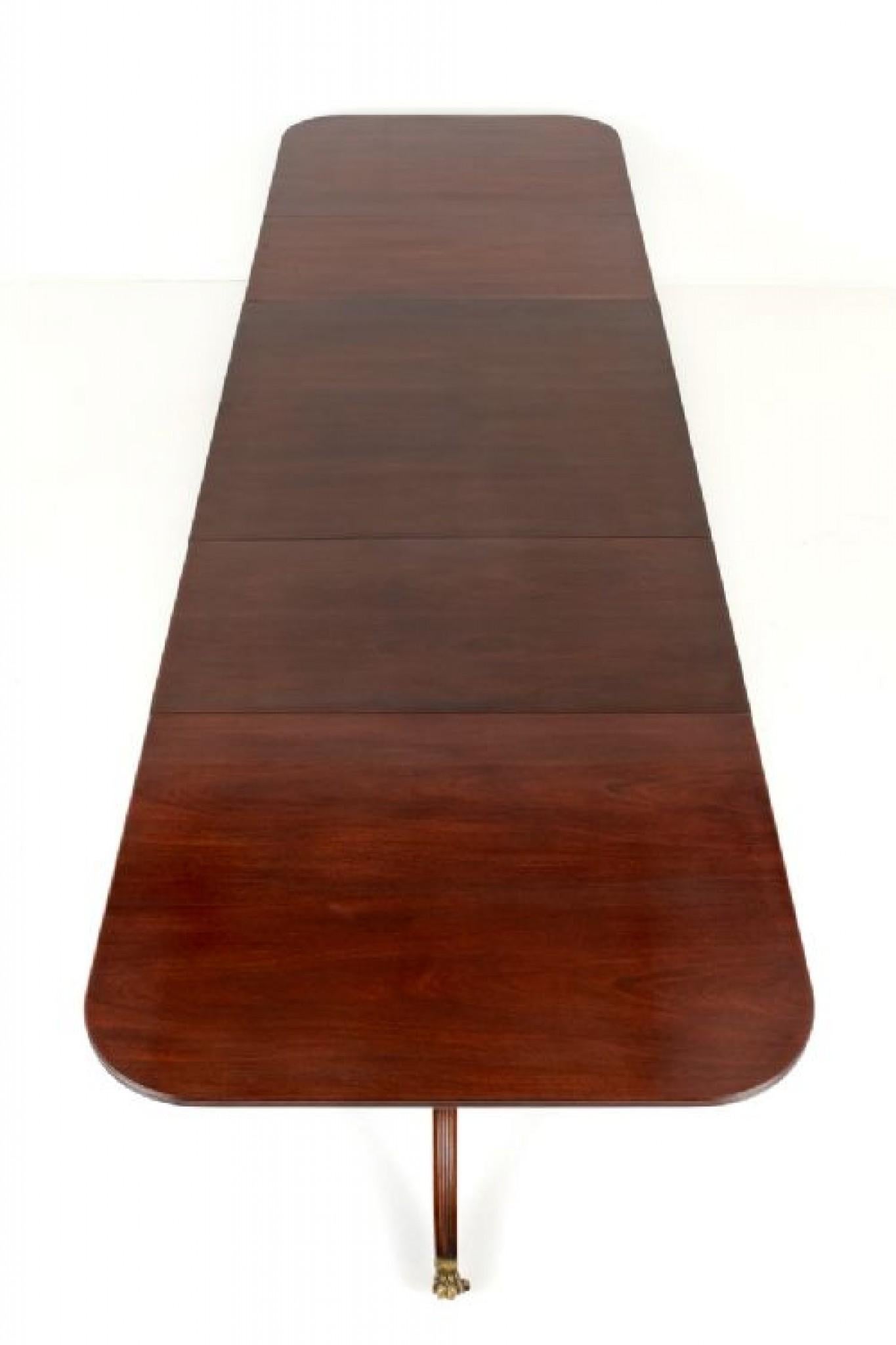 Large Regency Dining Table Pedestal 18 Seater Mahogany For Sale 2