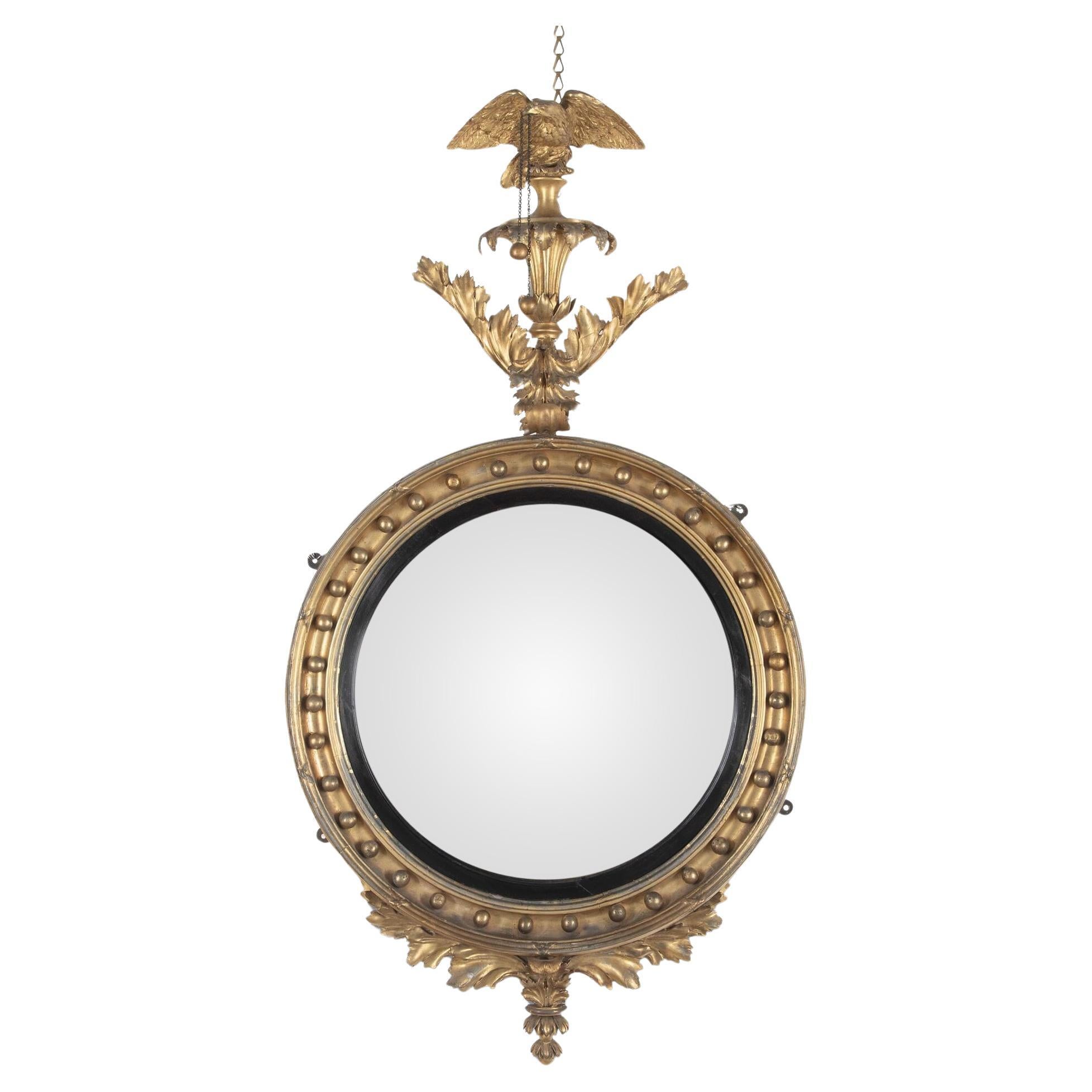 Large Regency `Fentham` Convex Mirror