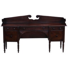 Large Regency Flame Mahogany Sideboard Chiffonier