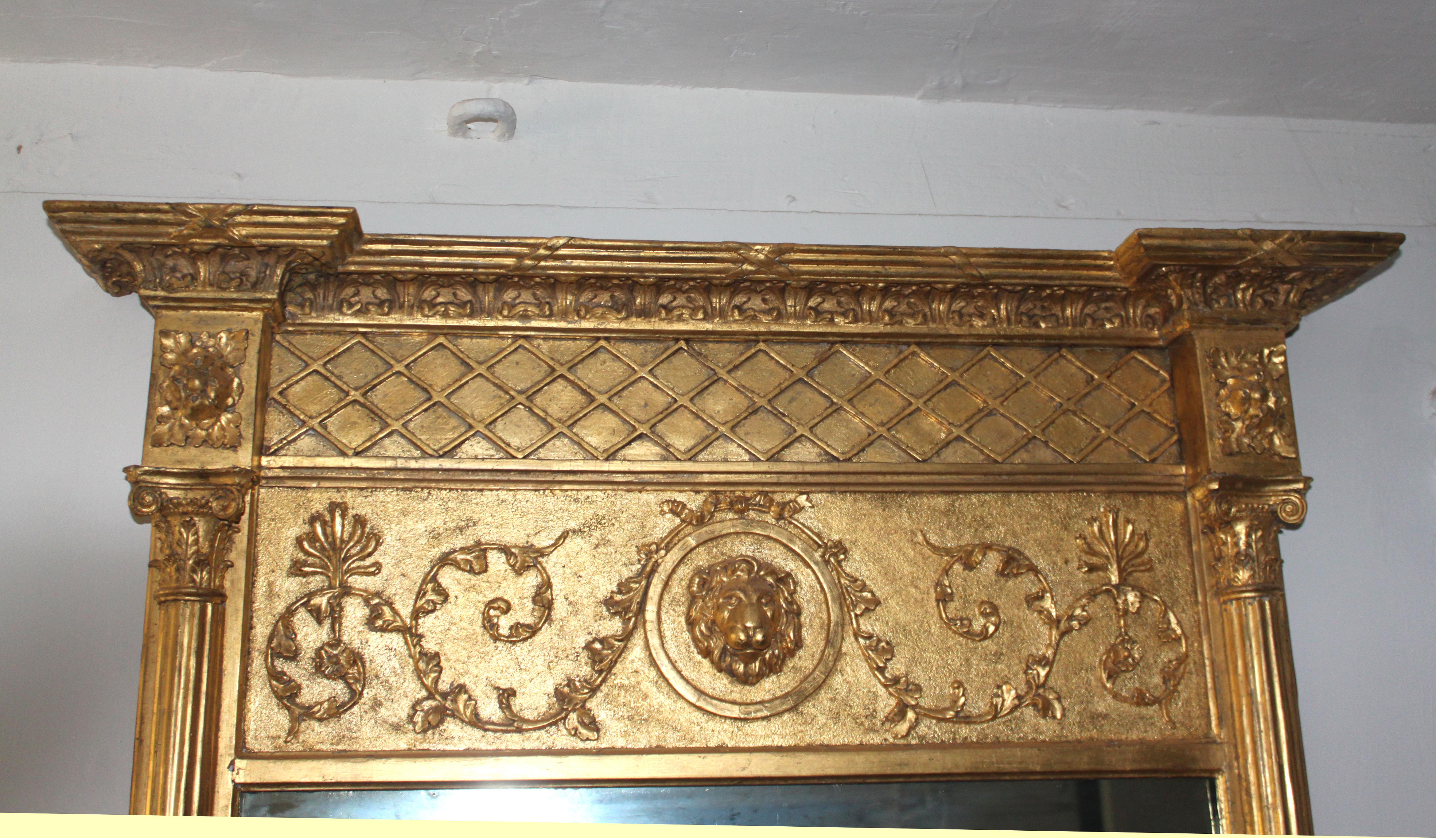 Early 19th Century Large Regency Gilt Pier Glass by Thomas Fentham For Sale