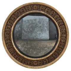 Large Regency Giltwood Convex Mirror Large Regency Giltwood Convex Mirror