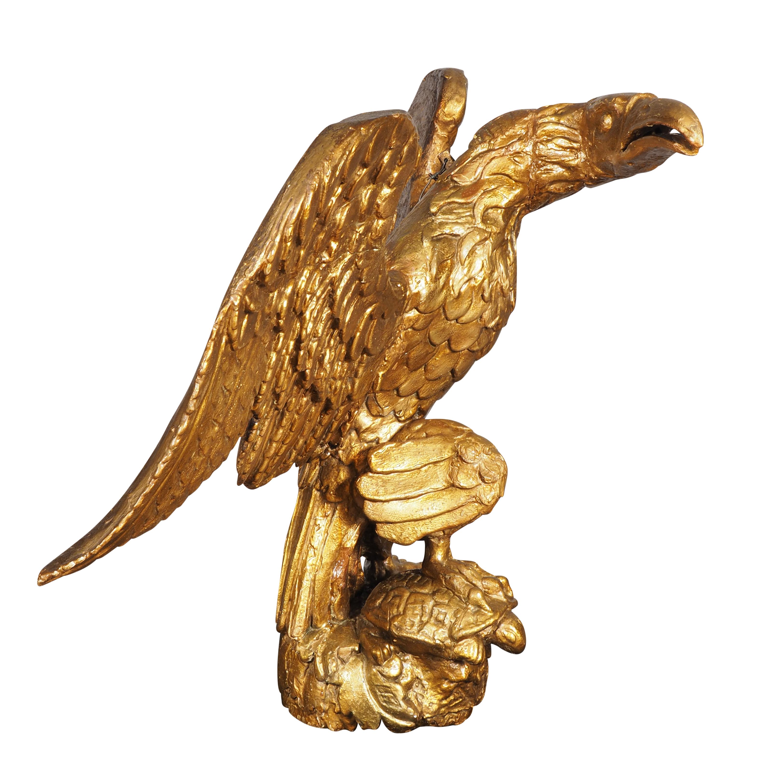 Inglese Grande aquila Regency in legno dorato in vendita