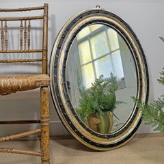Großer irischer Regency-Wandspiegel aus Giltwood und Ebenholz