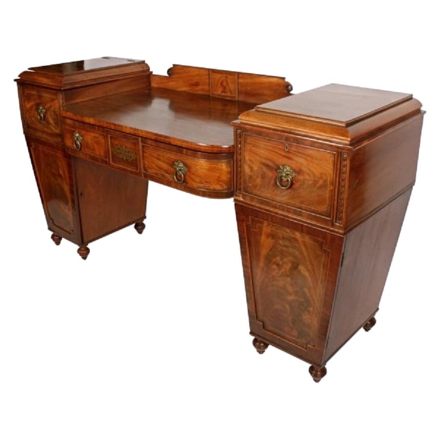 Large Regency Mahogany Sideboard, 19th Century For Sale