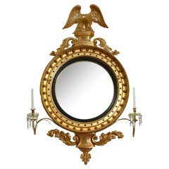 Large Regency period Convex mirror 69"