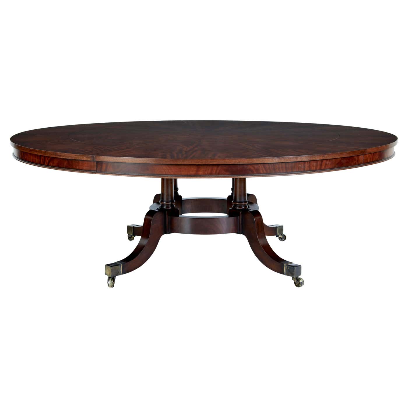 Regency Dining Table Large Regency revival English made mahogany jupe dining table For Sale ...