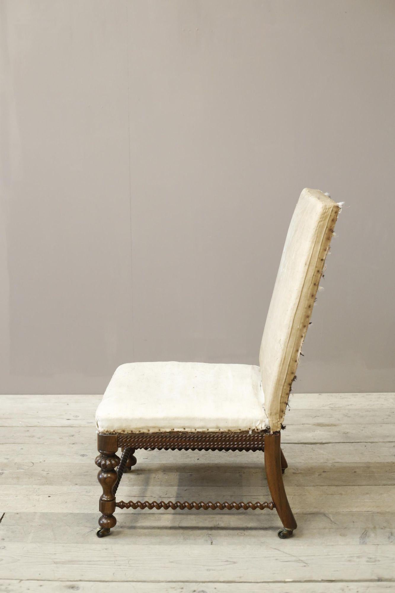 Rosewood Large Regency rosewood slipper chair